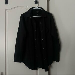 Women’s Black Mondetta Button Shacket Size L